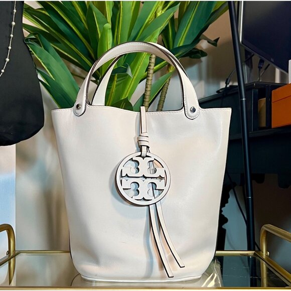 AUTHENTIC TORY BURCH WINTER WHITE LEATHER MILLER SHOULDER BAG WITH DETACHABLE ST - Picture 7 of 15